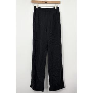 Djerf Avenue Pants Women XSmall Wide Leg Relaxed High Rise Scandi Capsule Luxe
